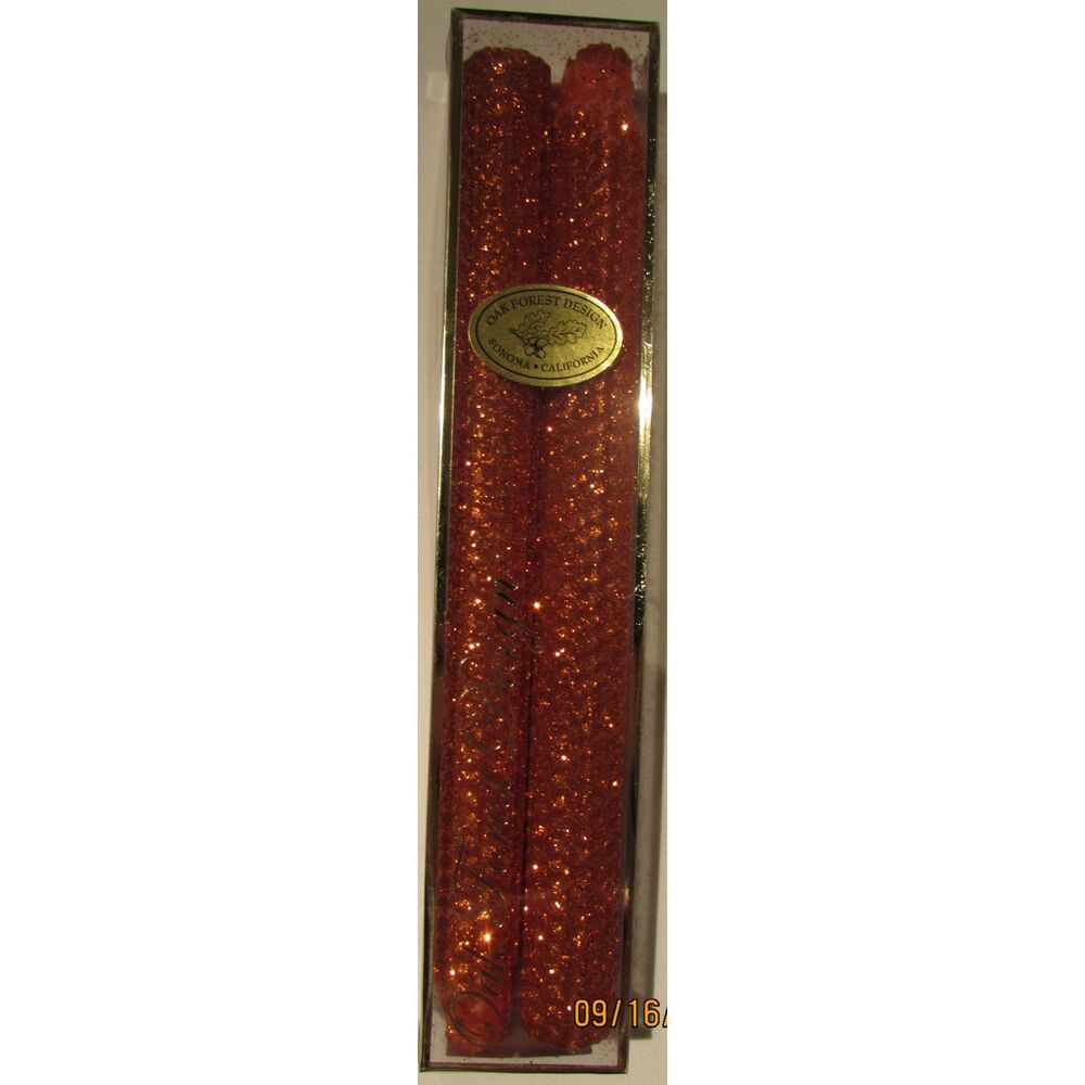 Sonoma Oak Forest Design pure beeswax candles orange sparkle fall Halloween new
